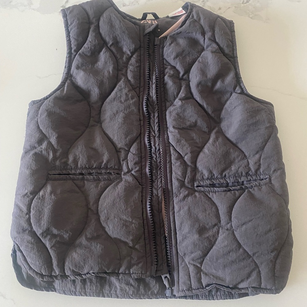 Zara Charcoal Quilted Vest